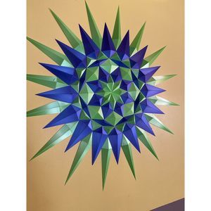 DGEmily Geometric Sun Wall Art | Large-Scale Wall Decor | Custom Sizes!!
